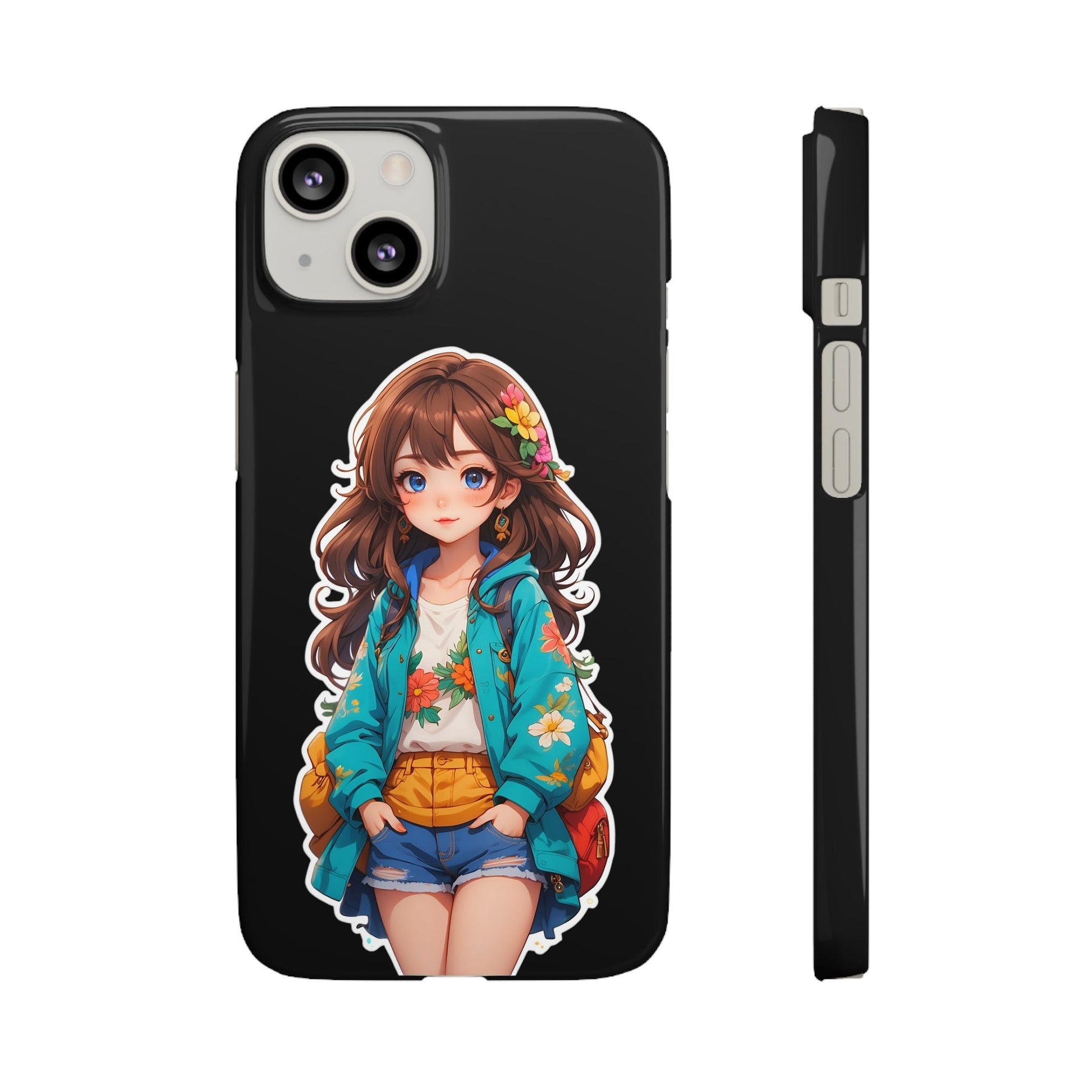 Cute Girl Sticker Snap Case - Colorwink