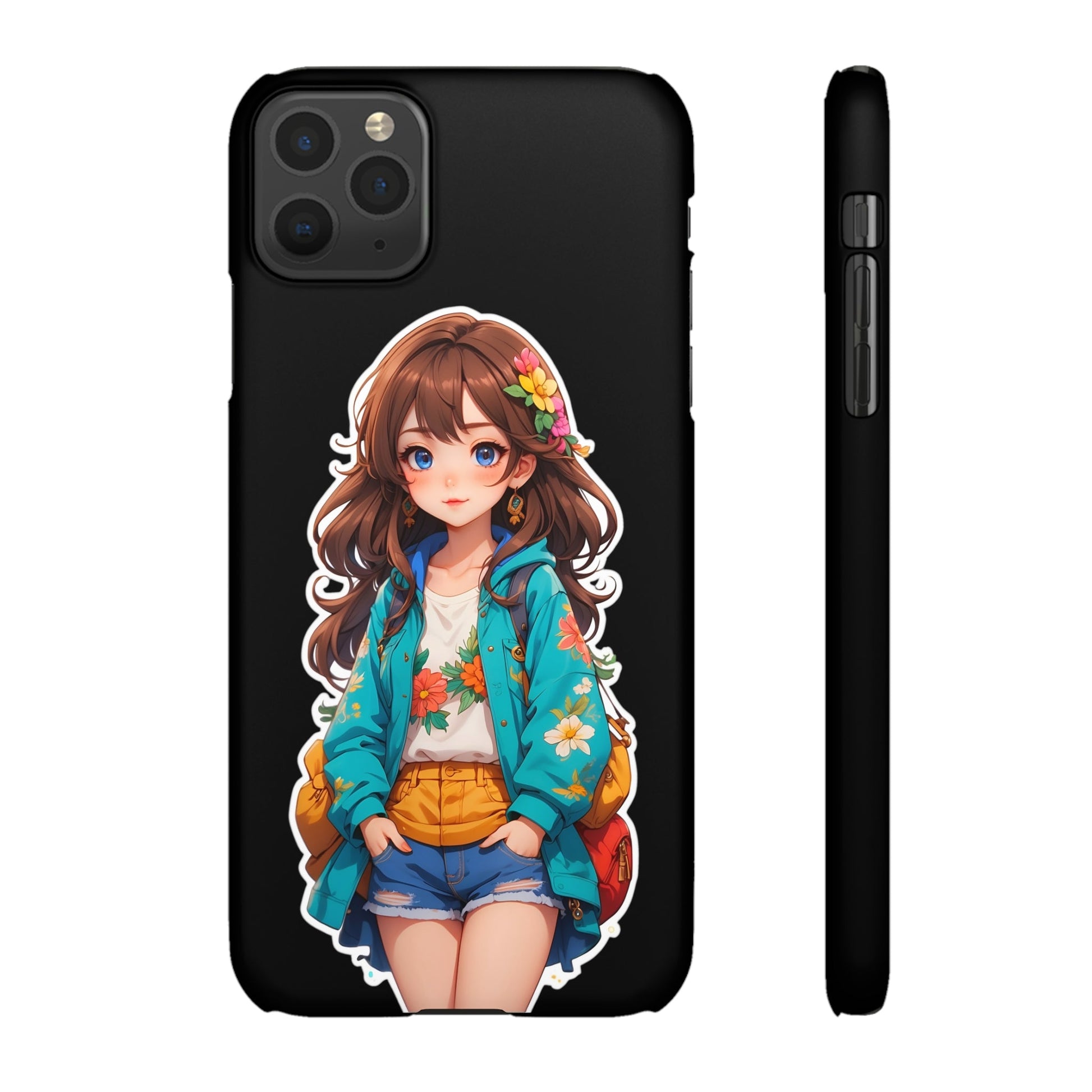 Cute Girl Sticker Snap Case - Colorwink