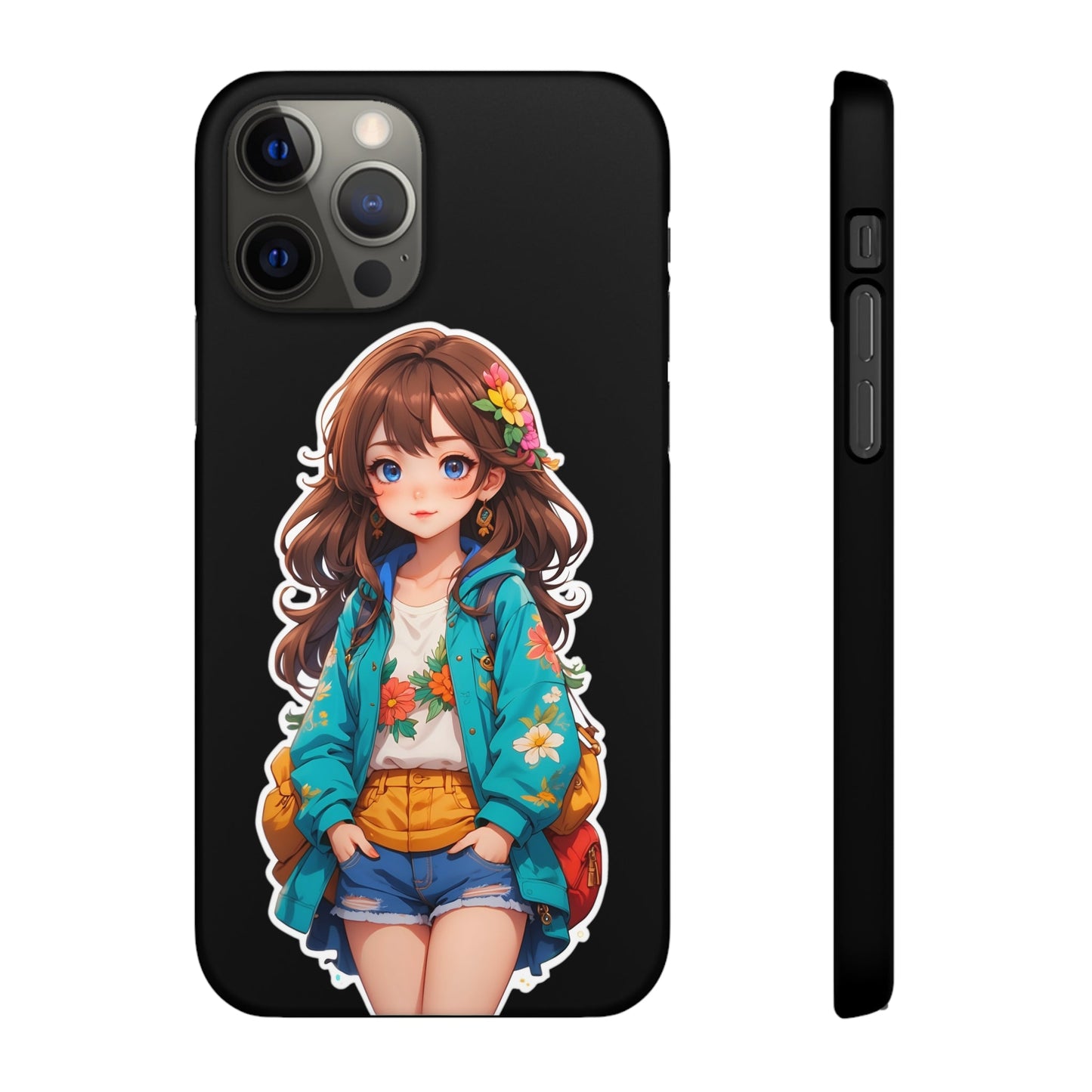 Cute Girl Sticker Snap Case - Colorwink