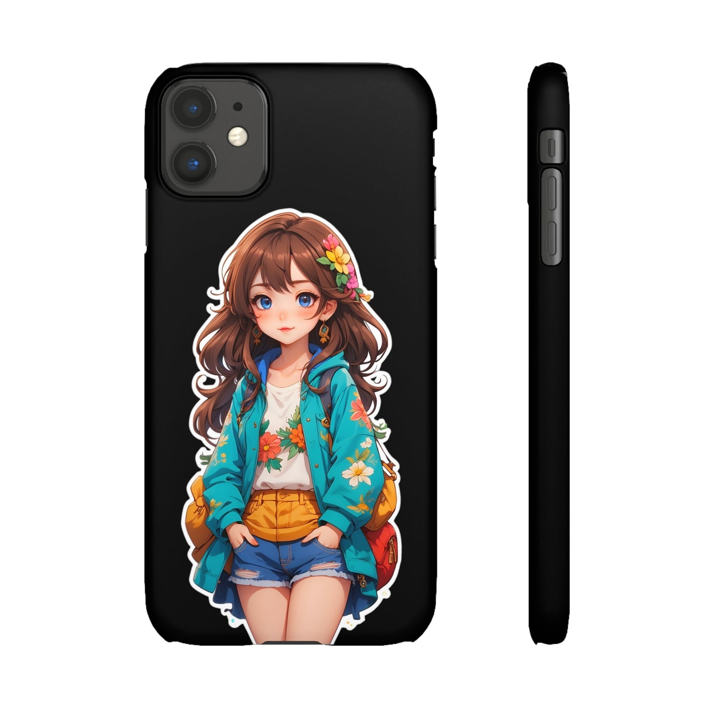 Cute Girl Sticker Snap Case - Colorwink