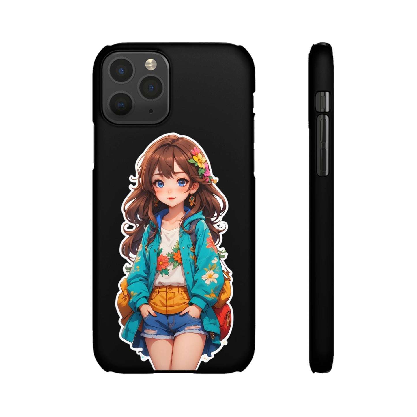 Cute Girl Sticker Snap Case - Colorwink