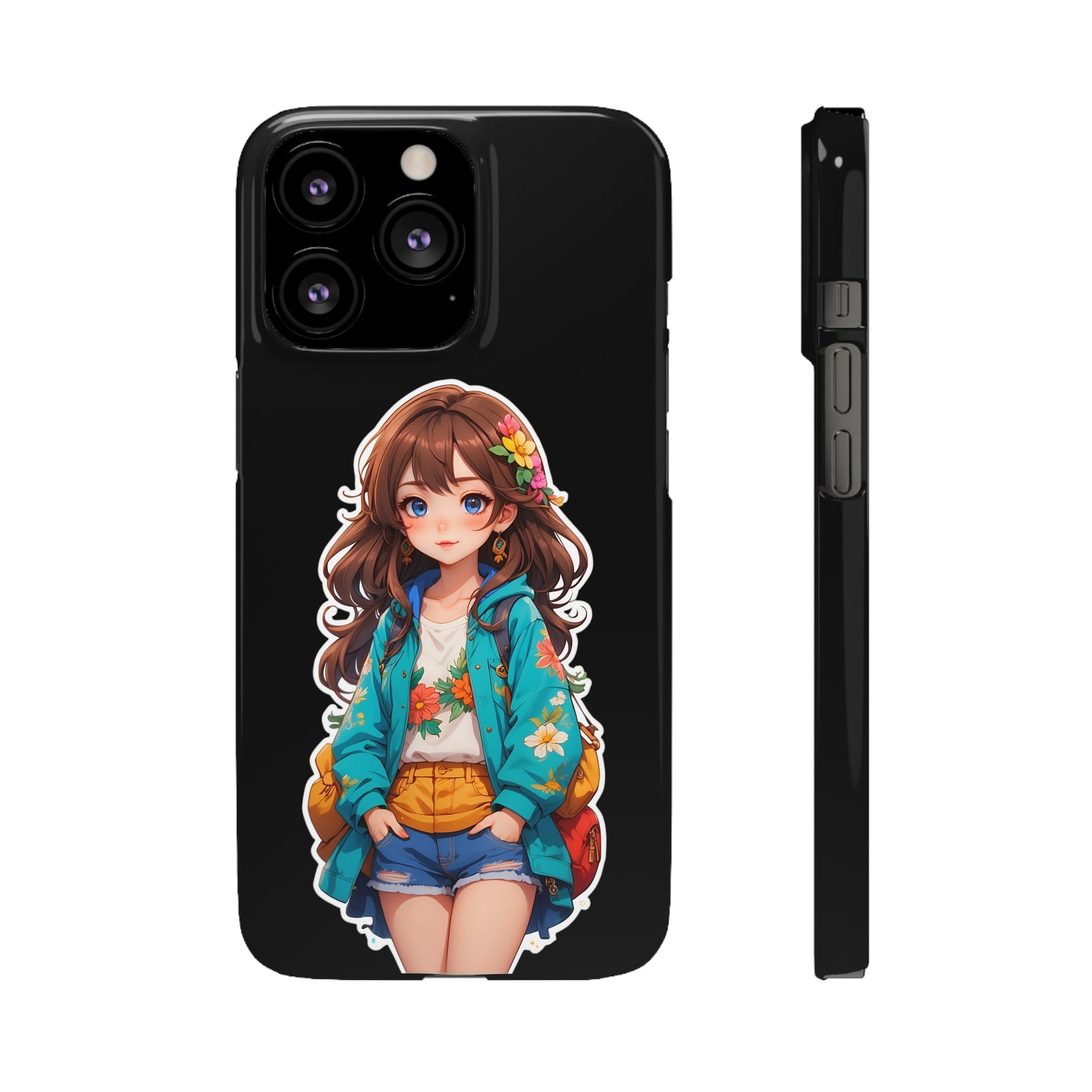 Cute Girl Sticker Snap Case - Colorwink