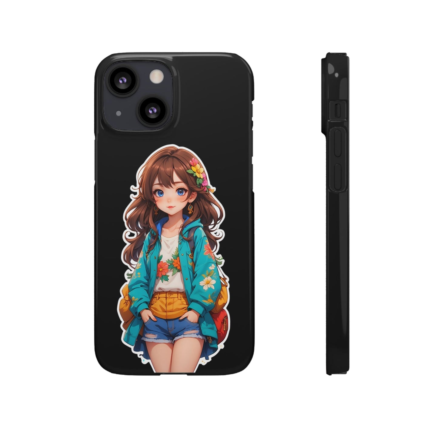 Cute Girl Sticker Snap Case - Colorwink