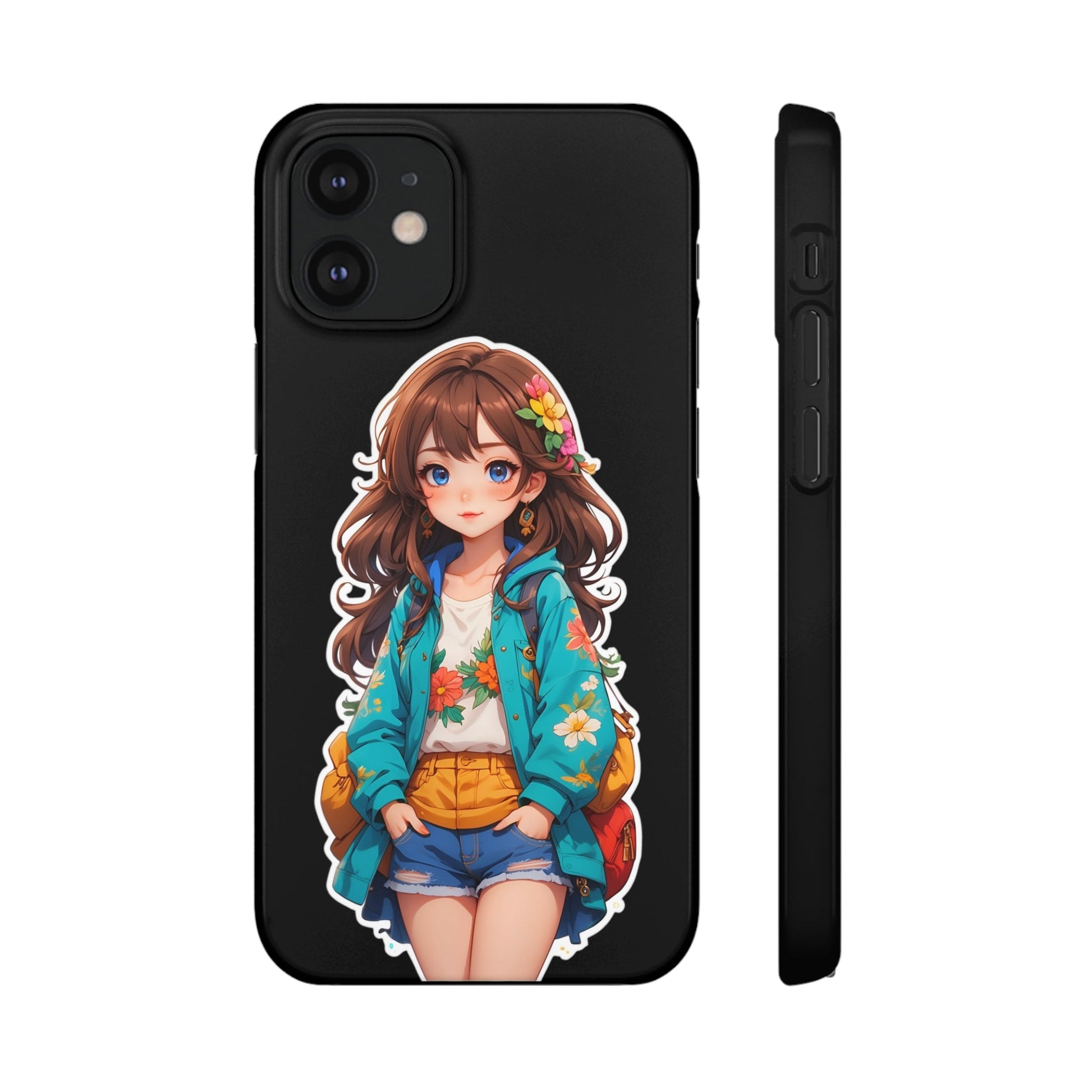 Cute Girl Sticker Snap Case - Colorwink