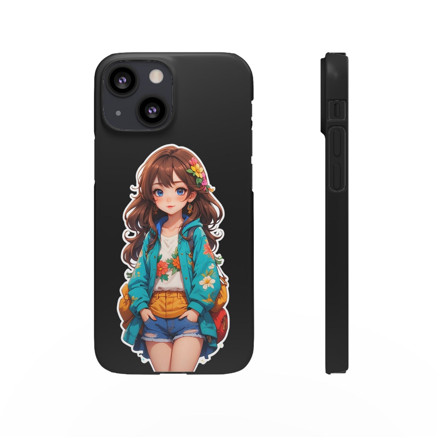 Cute Girl Sticker Snap Case - Colorwink