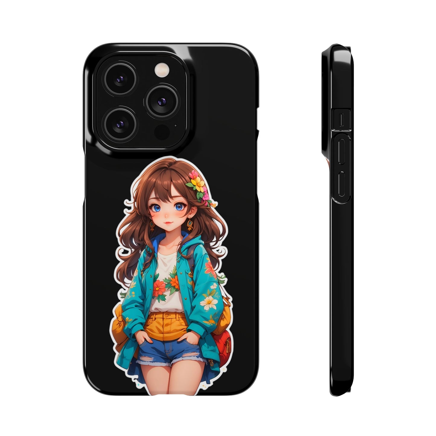 Cute Girl Sticker Snap Case - Colorwink