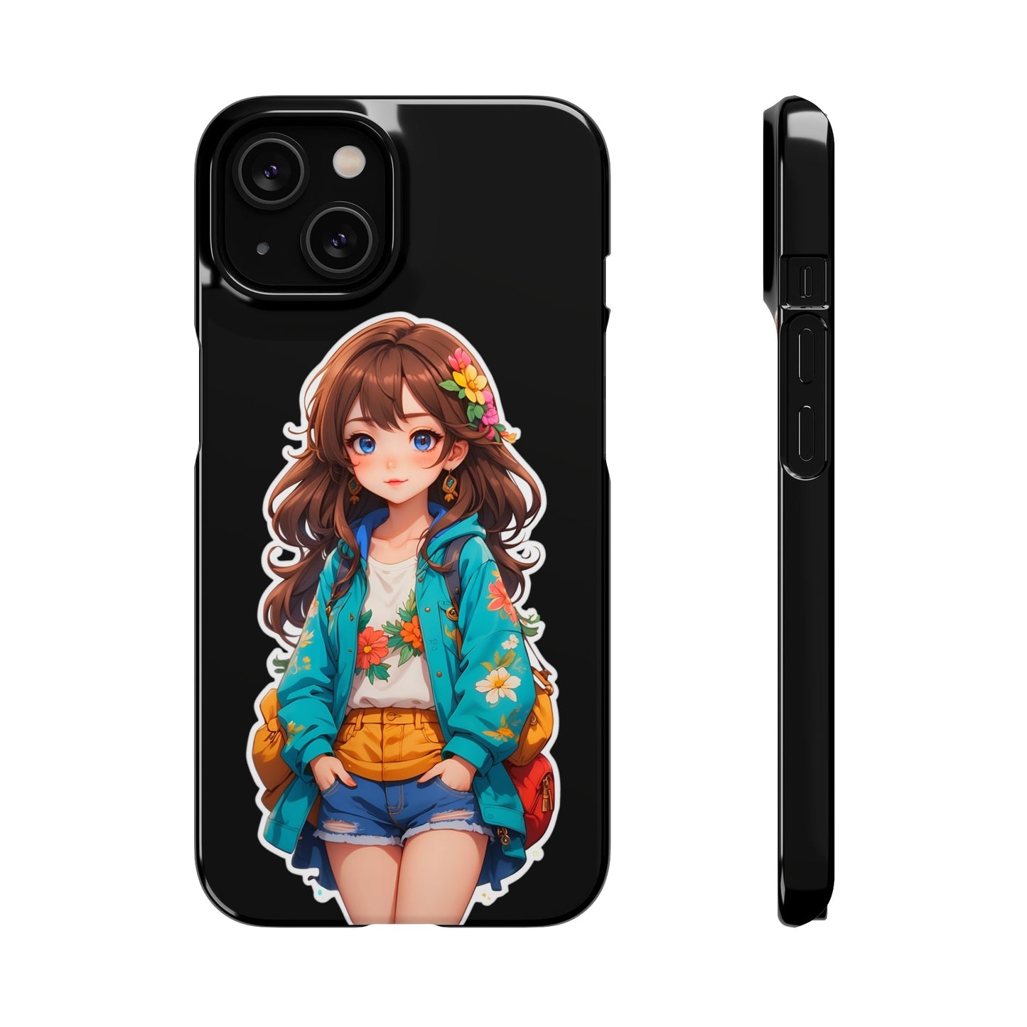 Cute Girl Sticker Snap Case - Colorwink