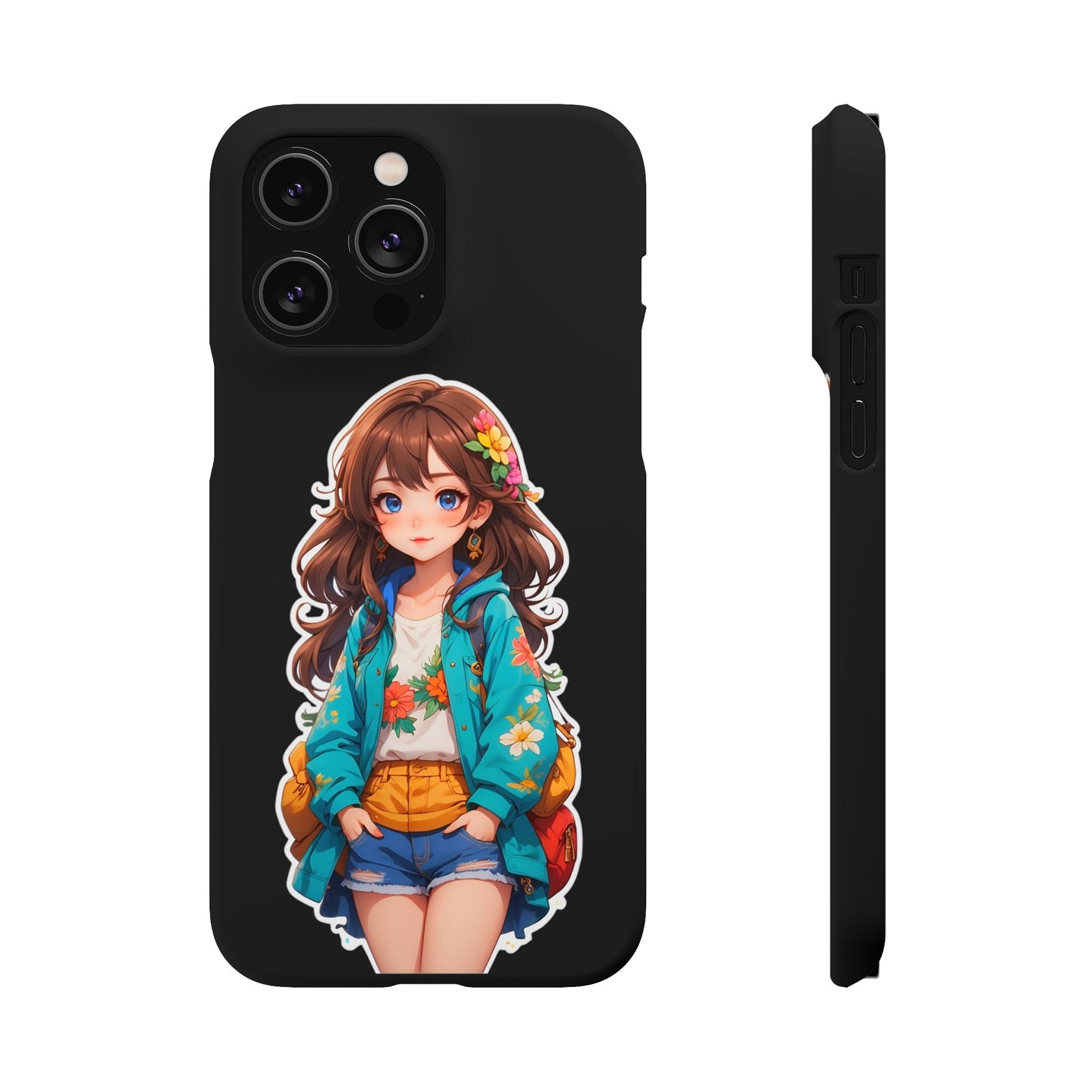 Cute Girl Sticker Snap Case - Colorwink