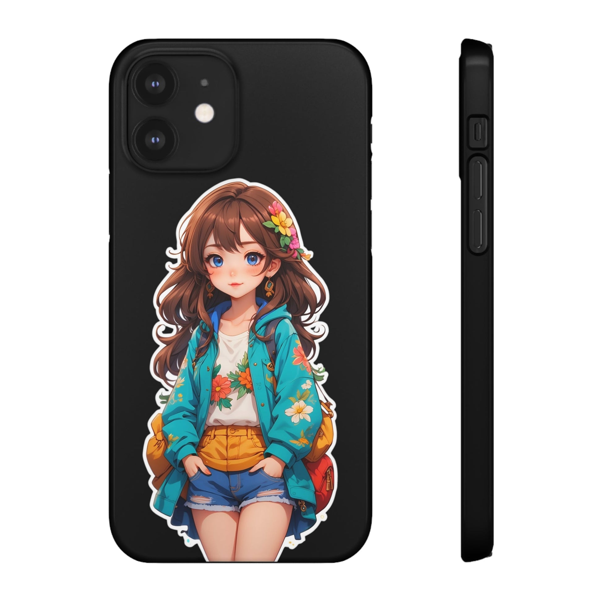 Cute Girl Sticker Snap Case - Colorwink