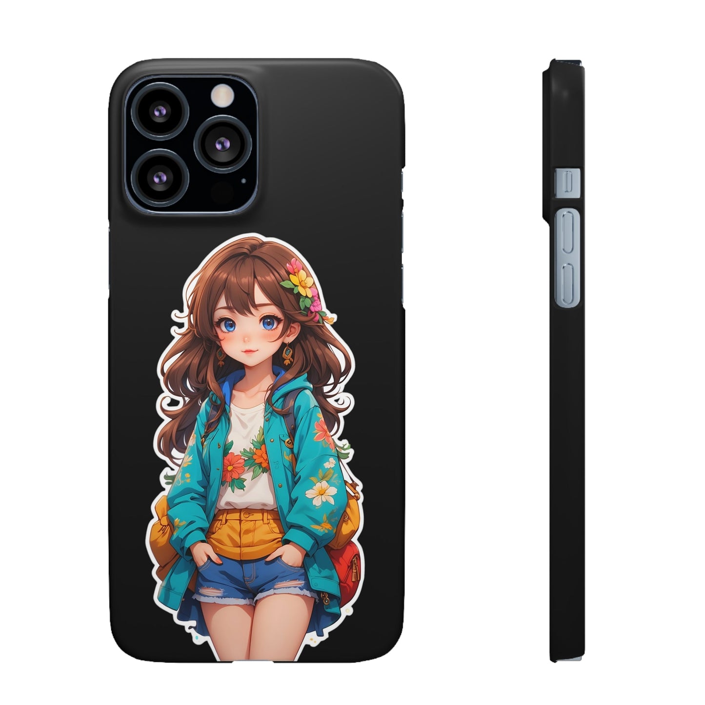 Cute Girl Sticker Snap Case - Colorwink