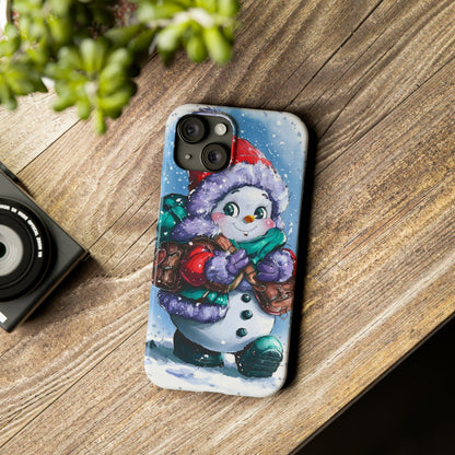 Cute Snowman Slim Phone Case - Colorwink