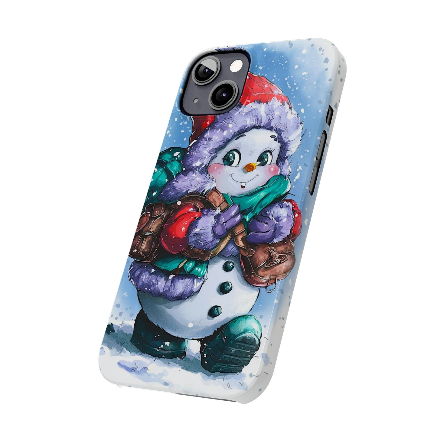 Cute Snowman Slim Phone Case - Colorwink