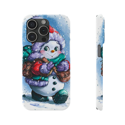 Cute Snowman Slim Phone Case - Colorwink