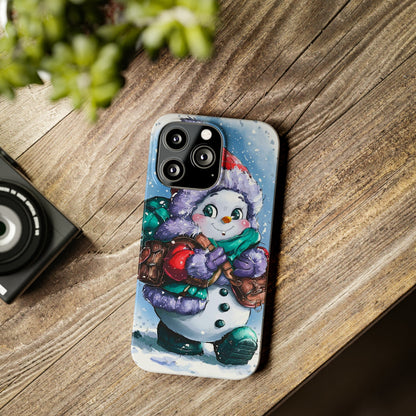 Cute Snowman Slim Phone Case - Colorwink