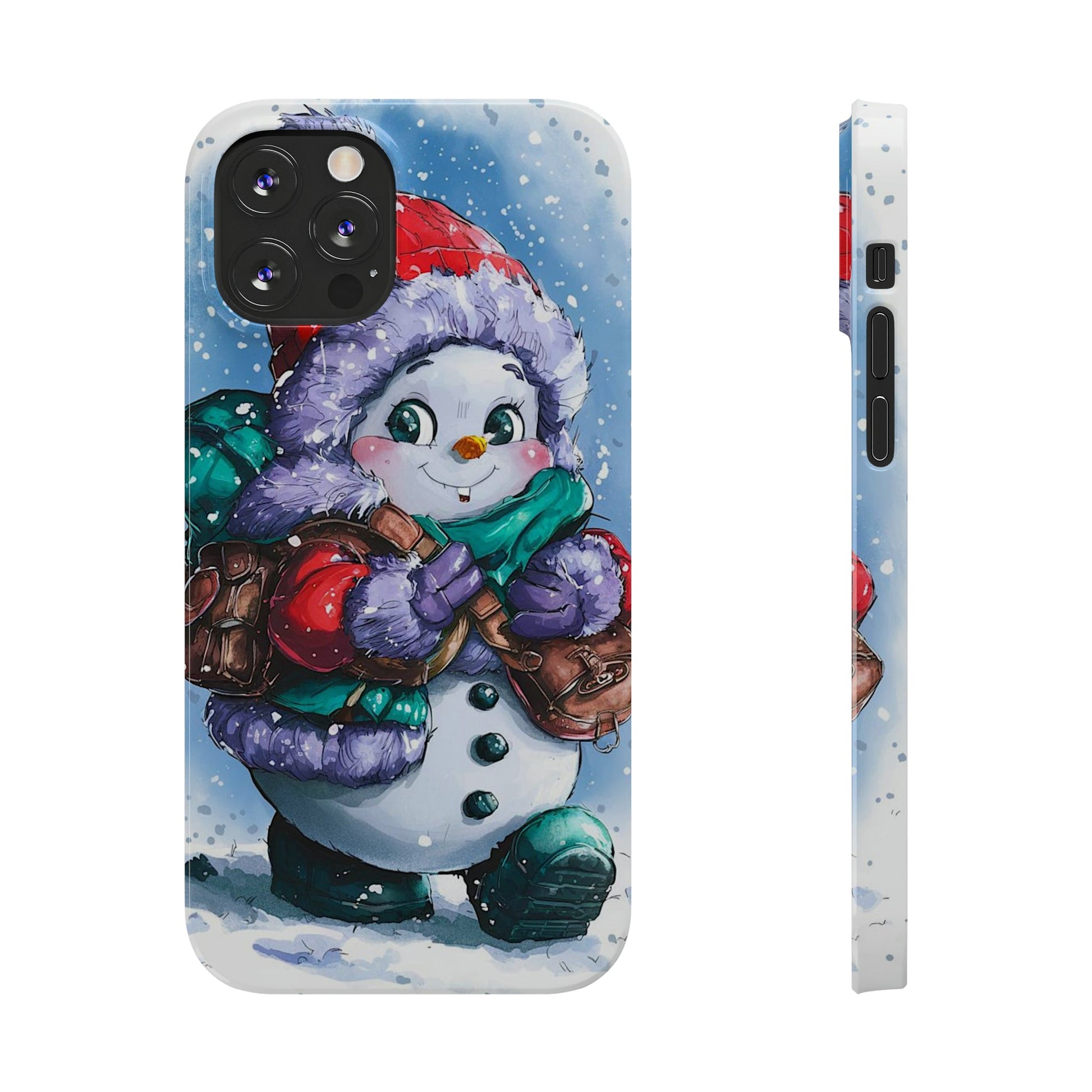 Cute Snowman Slim Phone Case - Colorwink