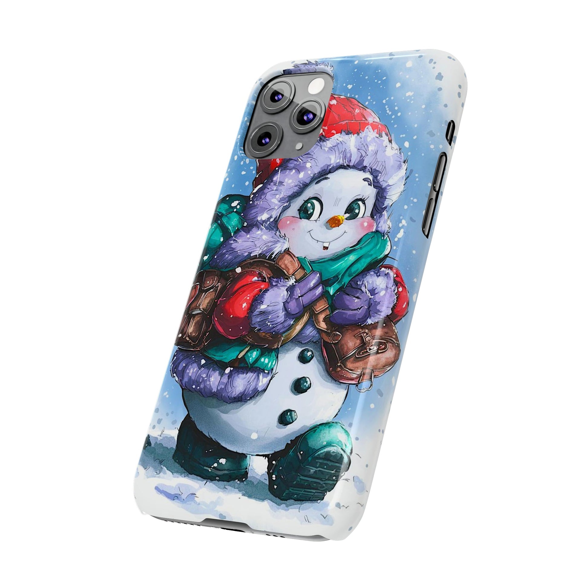 Cute Snowman Slim Phone Case - Colorwink