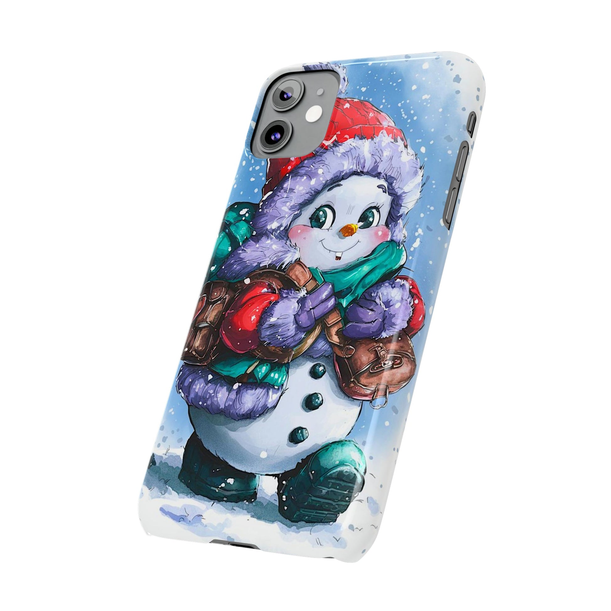 Cute Snowman Slim Phone Case - Colorwink