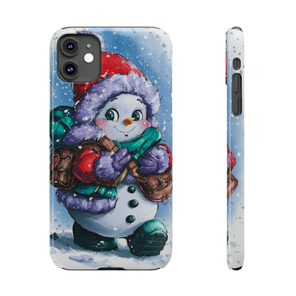 Cute Snowman Slim Phone Case - Colorwink