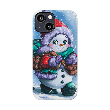 Cute Snowman Slim Phone Case - Colorwink