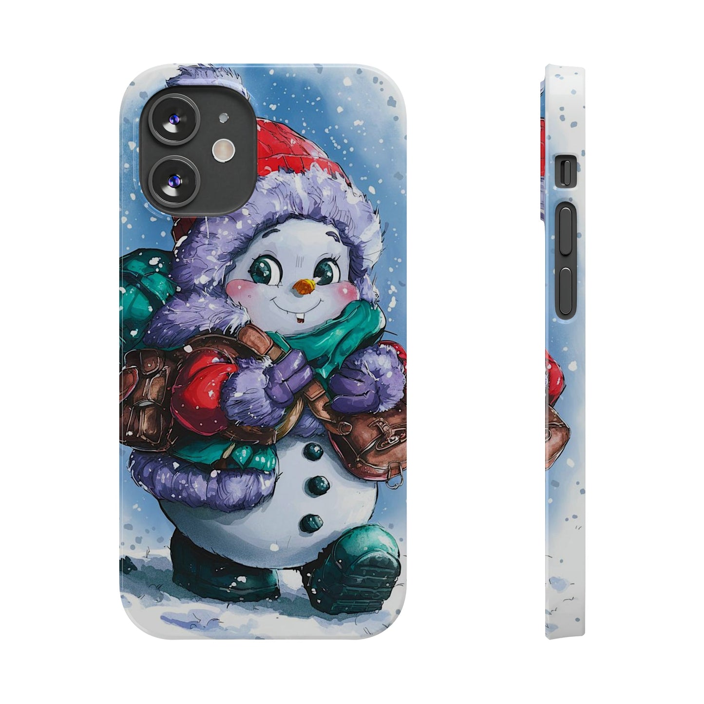 Cute Snowman Slim Phone Case - Colorwink