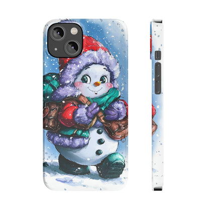 Cute Snowman Slim Phone Case - Colorwink