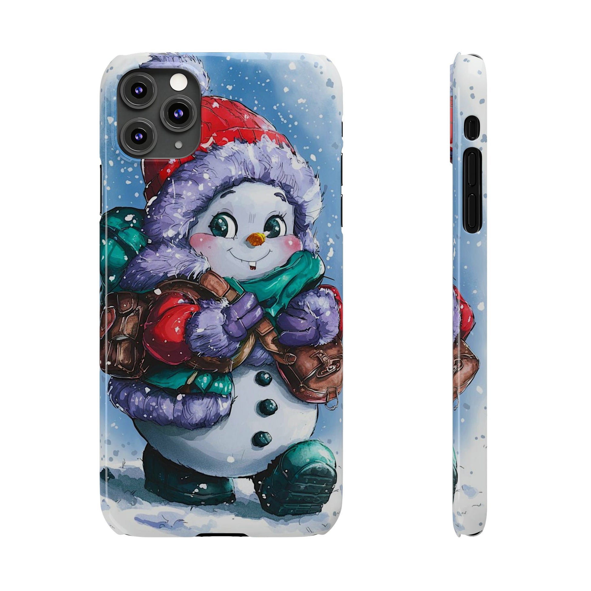 Cute Snowman Slim Phone Case - Colorwink