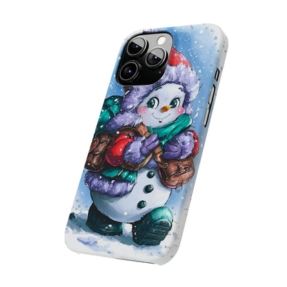 Cute Snowman Slim Phone Case - Colorwink