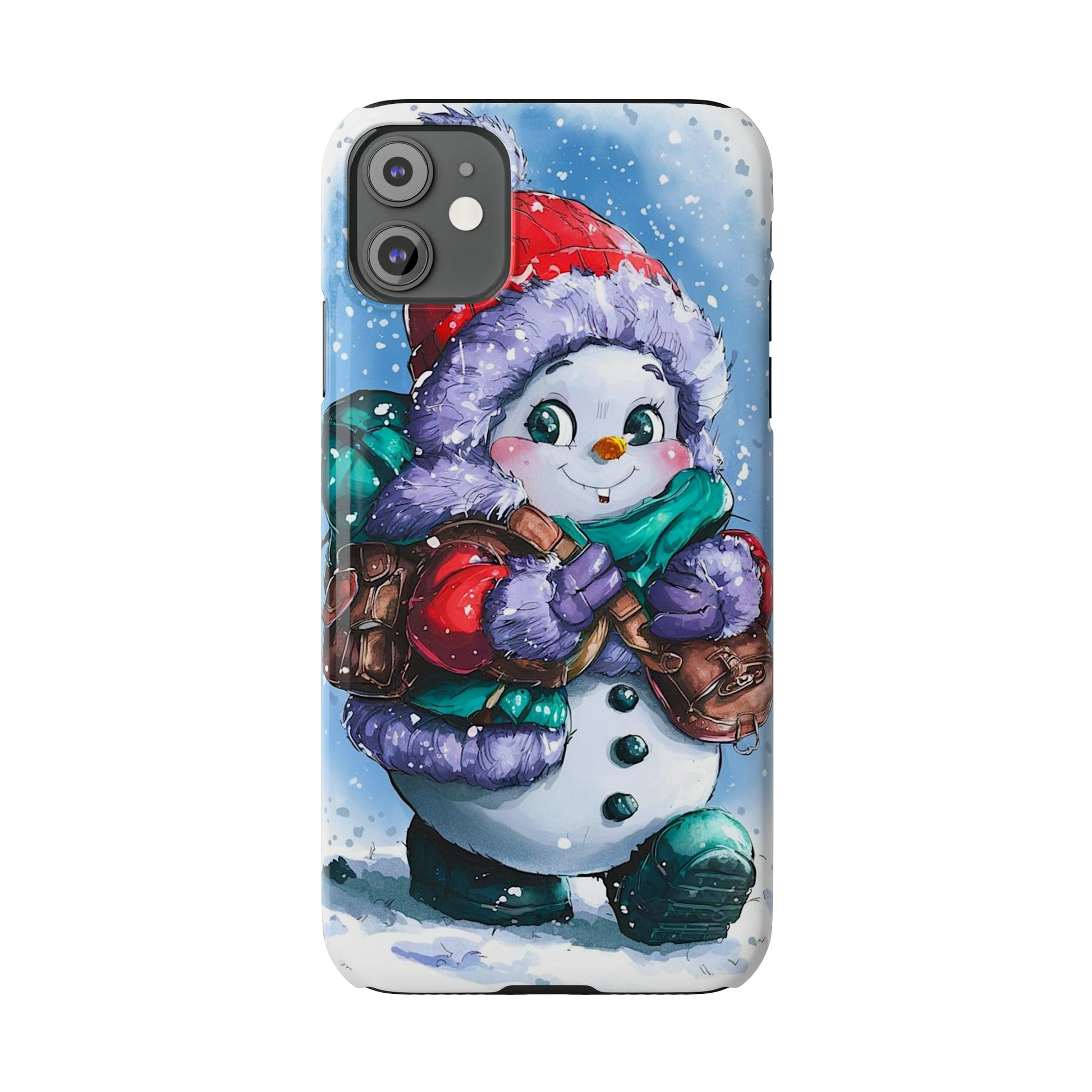 Cute Snowman Slim Phone Case - Colorwink