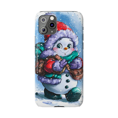 Cute Snowman Slim Phone Case - Colorwink