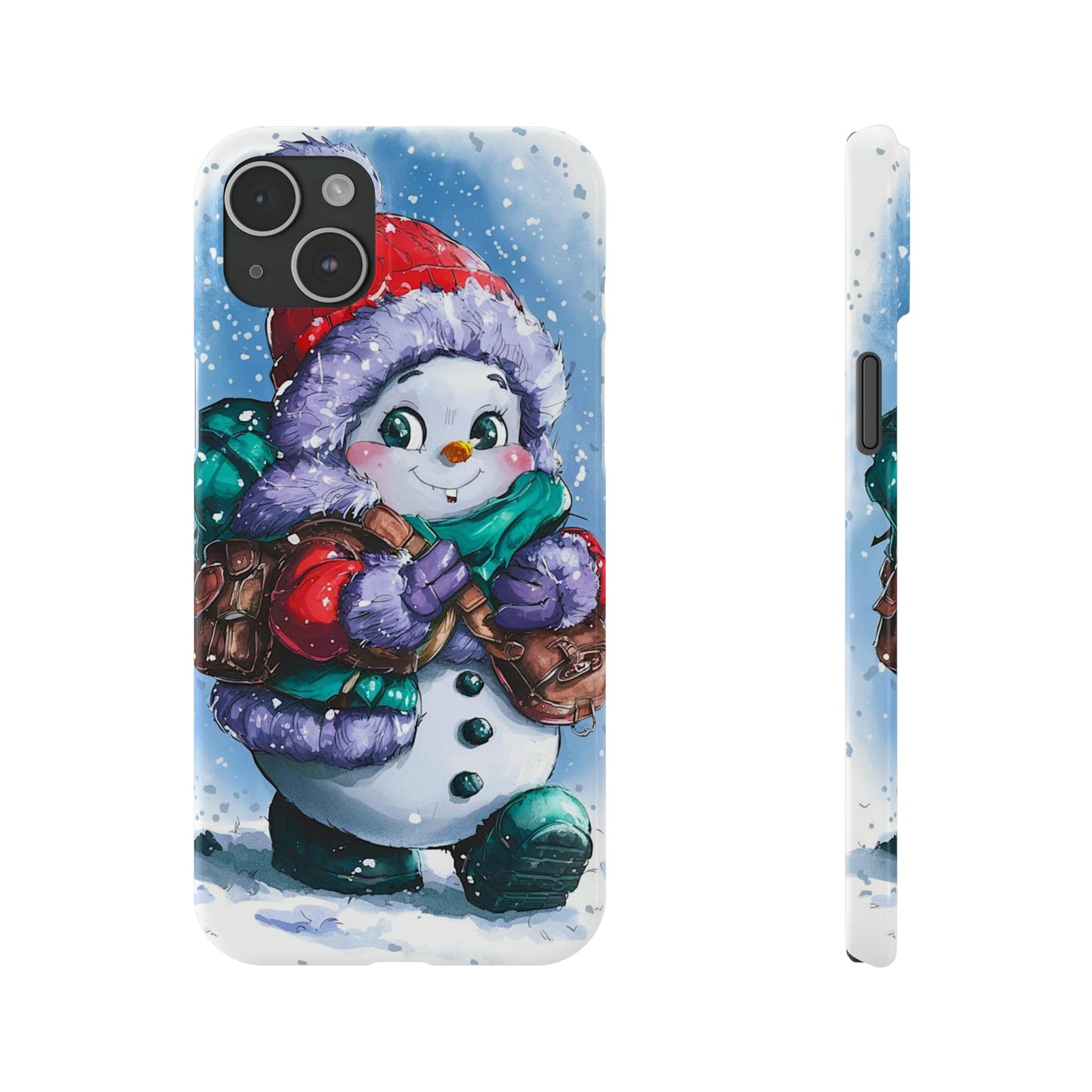 Cute Snowman Slim Phone Case - Colorwink