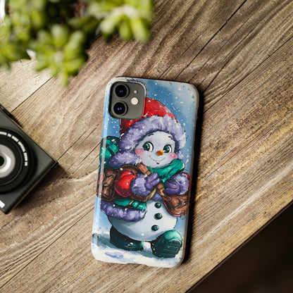 Cute Snowman Slim Phone Case - Colorwink