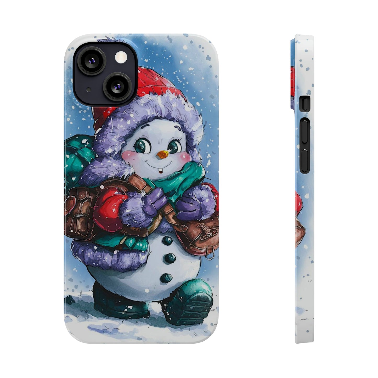 Cute Snowman Slim Phone Case - Colorwink