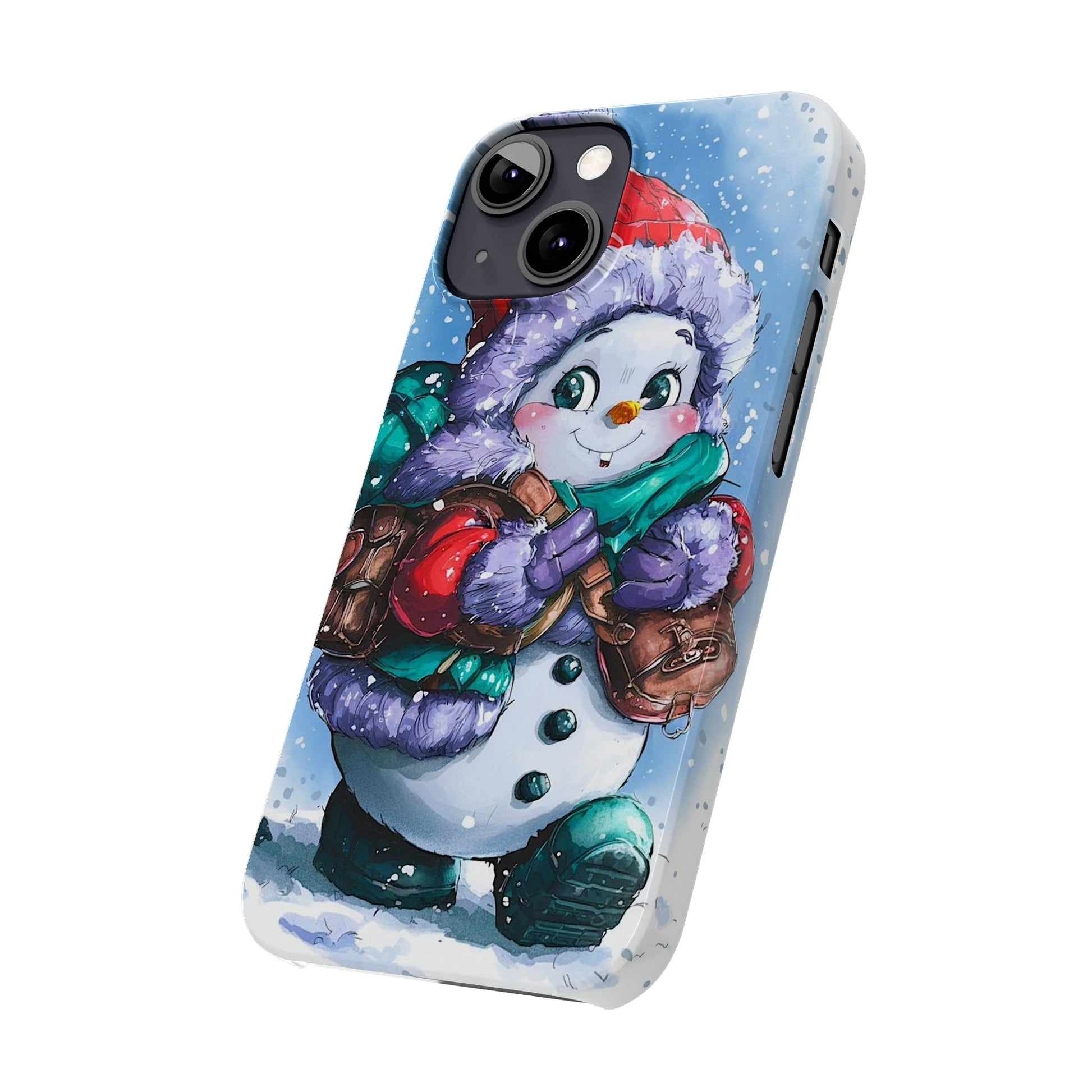 Cute Snowman Slim Phone Case - Colorwink