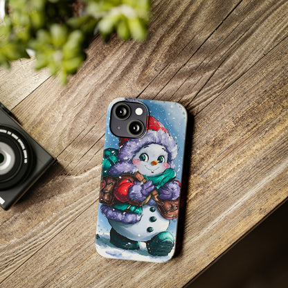 Cute Snowman Slim Phone Case - Colorwink