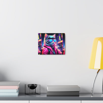 Cyber-Cat Art Canvas - Colorwink