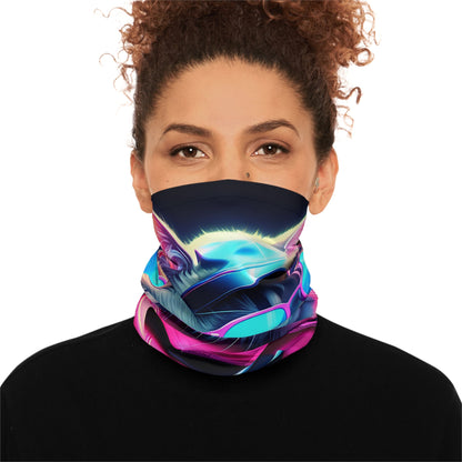 Cyber-Cat Mural Neck Gaiter - Colorwink