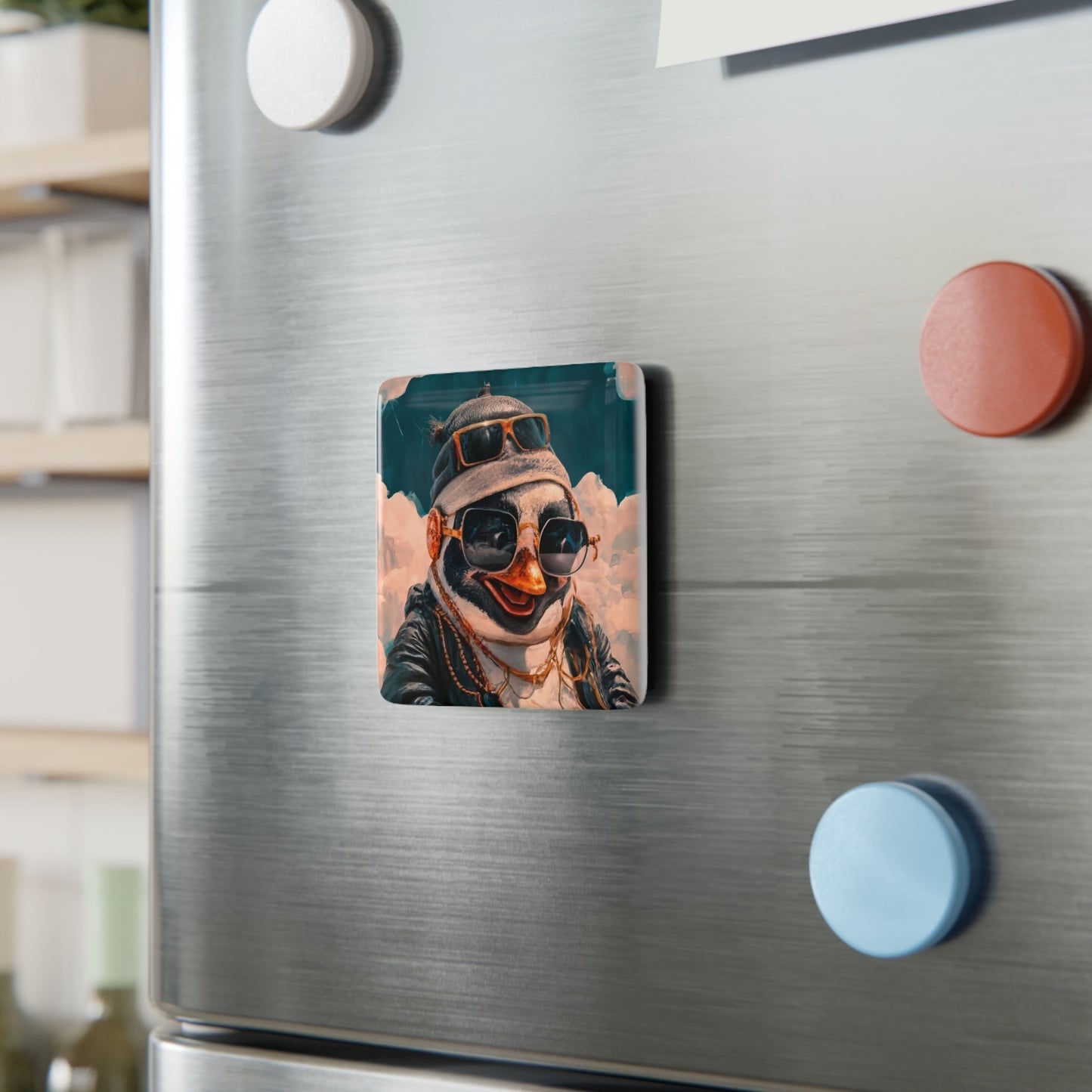 Dawg Penguin Fridge Magnet - Colorwink