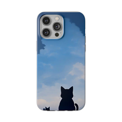 Day Dreaming Cat Flexi Case - Colorwink