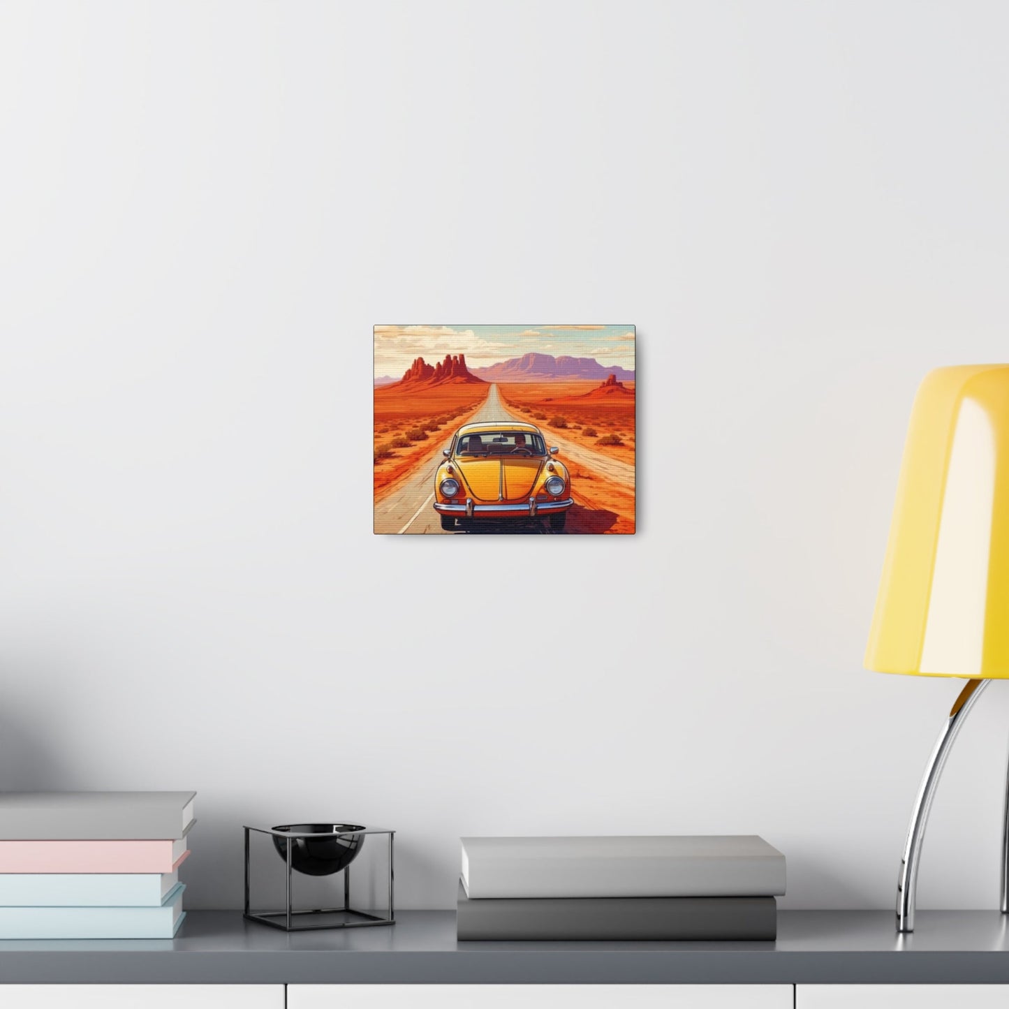 Desert Car Art View Canvas - Colorwink