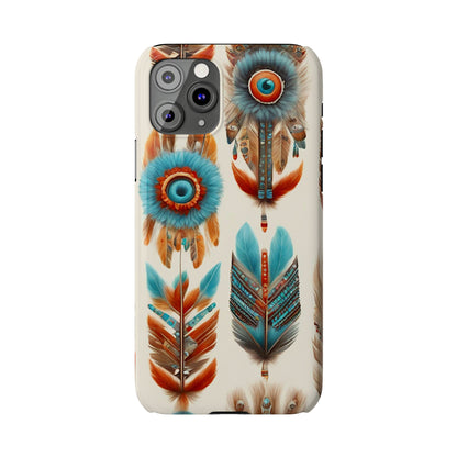 Feather Pattern Slim Phone Case - Colorwink