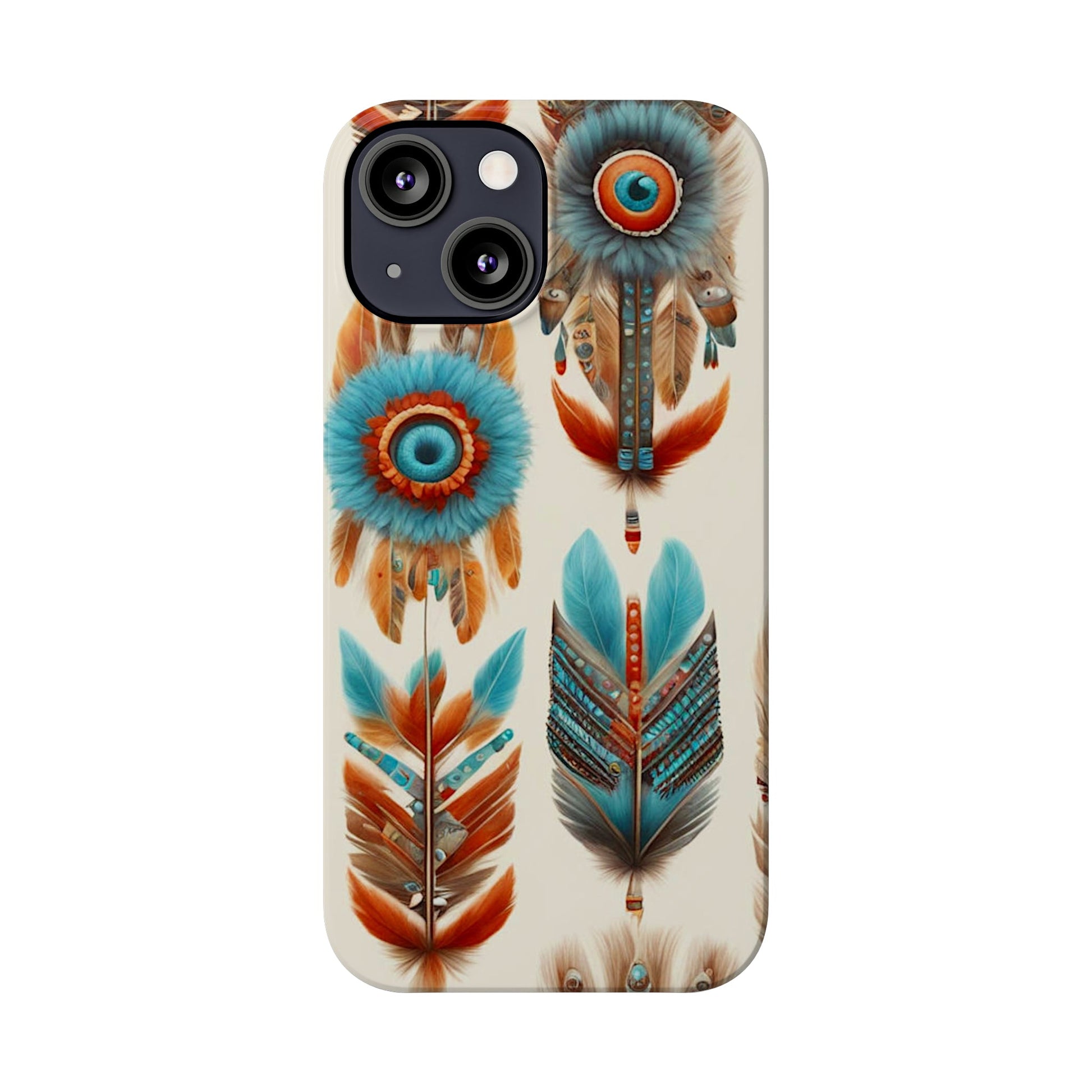 Feather Pattern Slim Phone Case - Colorwink