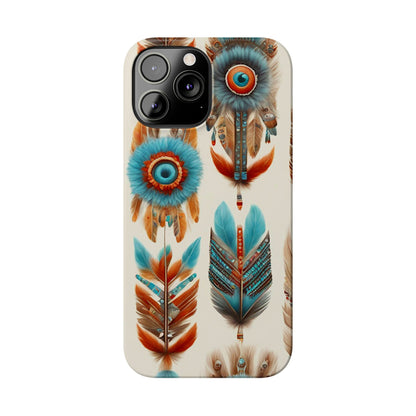 Feather Pattern Slim Phone Case - Colorwink