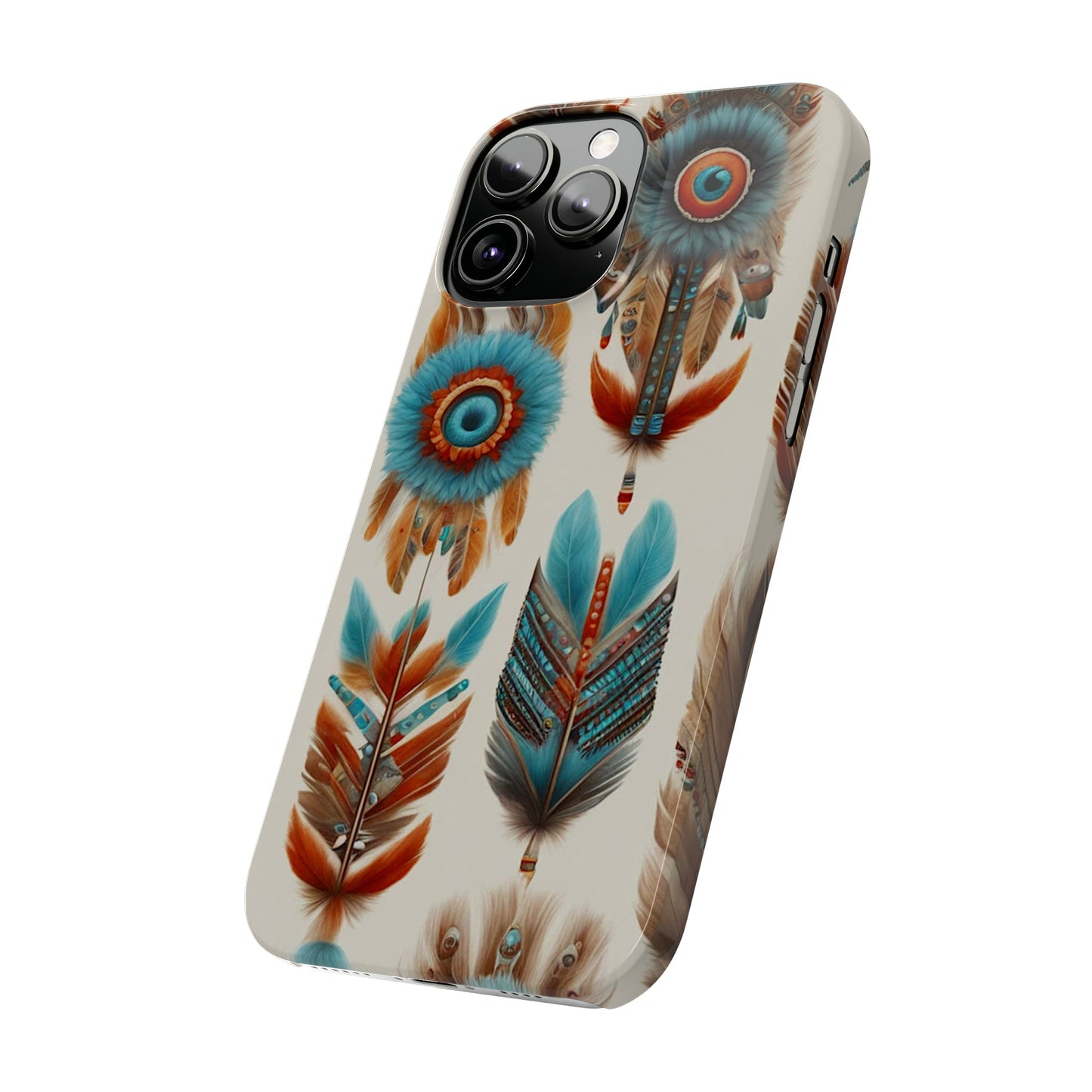 Feather Pattern Slim Phone Case - Colorwink