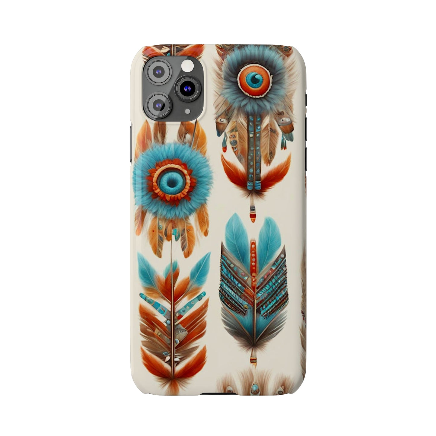 Feather Pattern Slim Phone Case - Colorwink