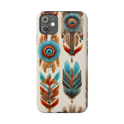 Feather Pattern Slim Phone Case - Colorwink