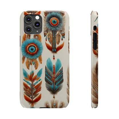 Feather Pattern Slim Phone Case - Colorwink