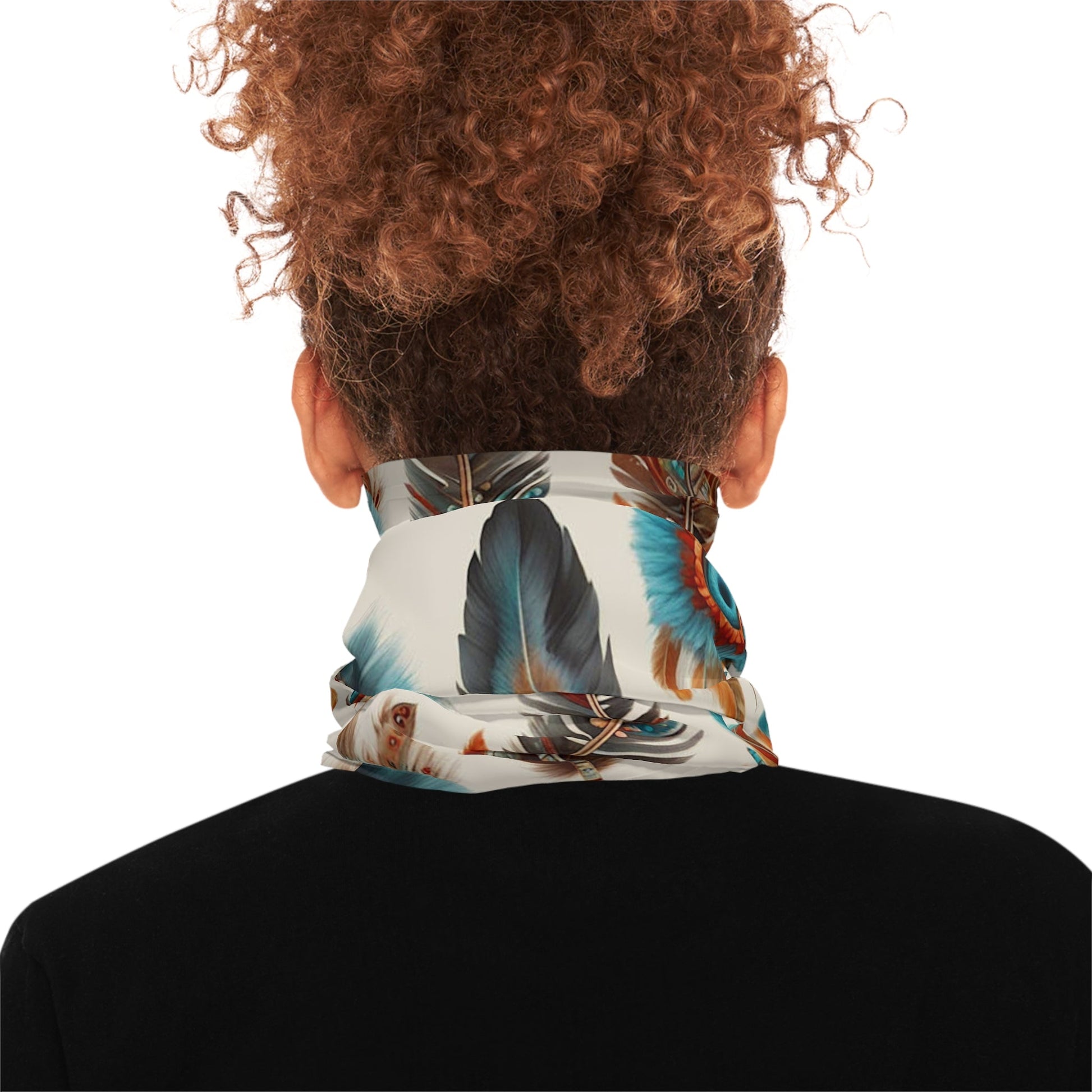 Feathers Pattern Neck Gaiter - Colorwink