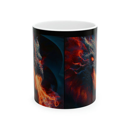 Fire Breathing Dragon Coffee Mug - Colorwink