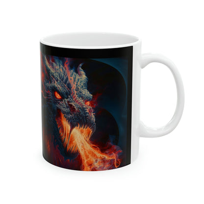 Fire Breathing Dragon Coffee Mug - Colorwink