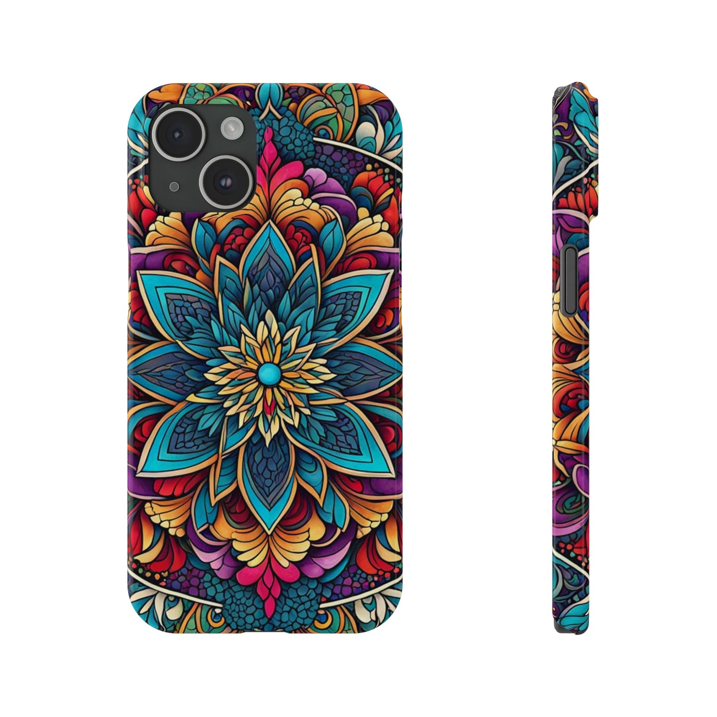 Floral Motifs Slim Phone Case - Colorwink